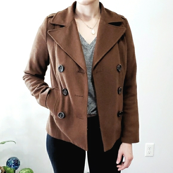 Old Navy Jackets & Blazers - Chocolate Brown Pea Coat